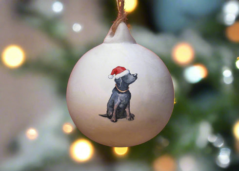 Labrador Black Ceramic Bauble